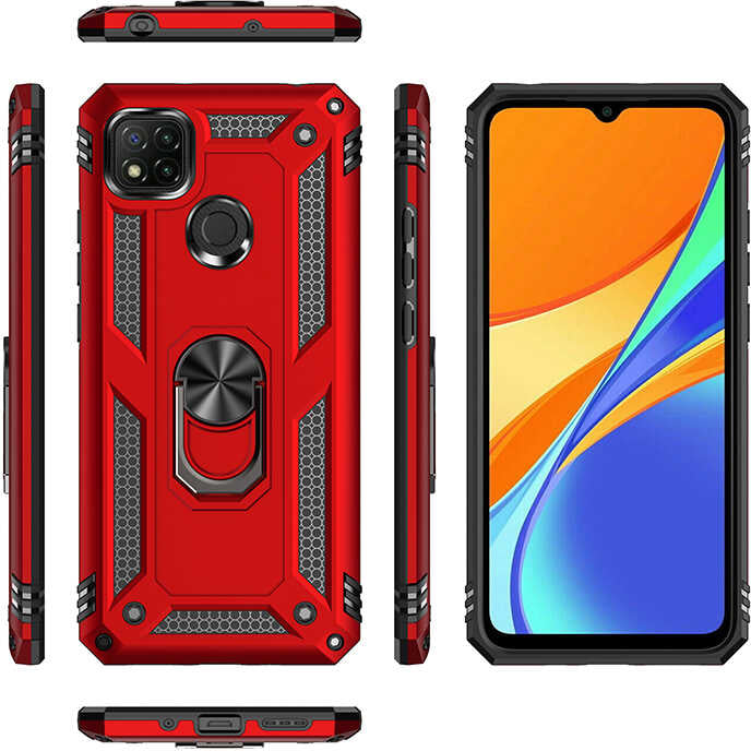 Xiaomi Redmi 9c Kılıf Mnc Vega Kapak-Siyah