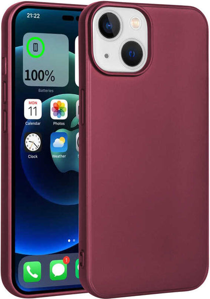 Apple iPhone 14 Kılıf Mnc Premier Silikon Kapak-Mürdüm