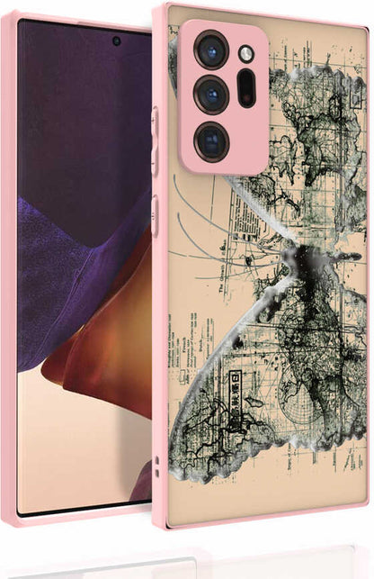 Galaxy Note 20 Ultra Kılıf Desenli Kamera Korumalı Parlak Mnc Nora Kapak-No4