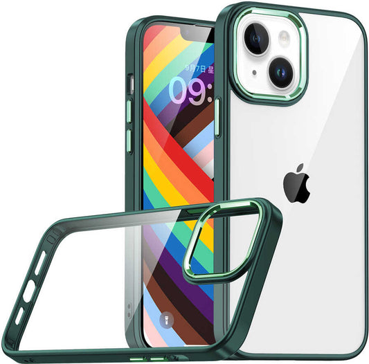Apple iPhone 14 Plus Kılıf Mnc Flora Kapak-Yeşil