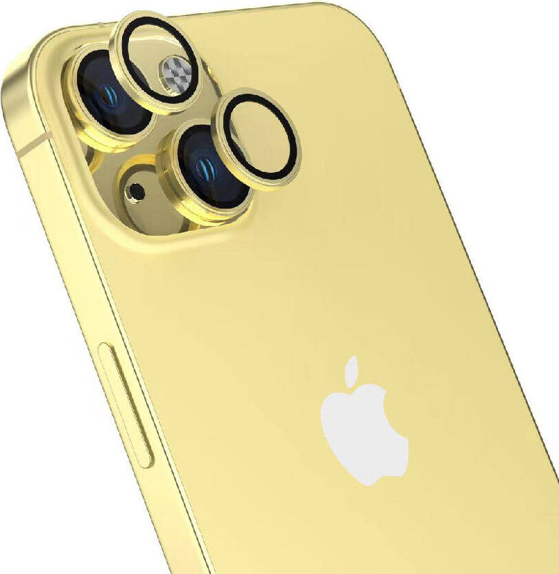 iPhone 15 Plus Uyumlu Mnc Cl-15 Parmak Izi Bırakmayan Anti-Reflective Kamera Lens Koruyucu-Sar