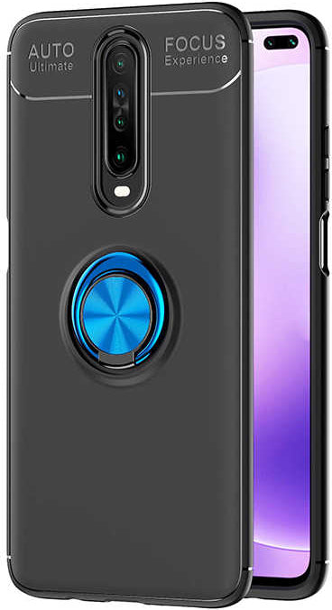 Xiaomi Poco X2 Kılıf Mnc Ravel Silikon Kapak-Siyah-Mavi