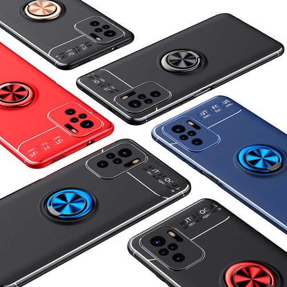Xiaomi Poco M5S Kılıf Mnc Ravel Silikon Kapak-Siyah-Kırmızı