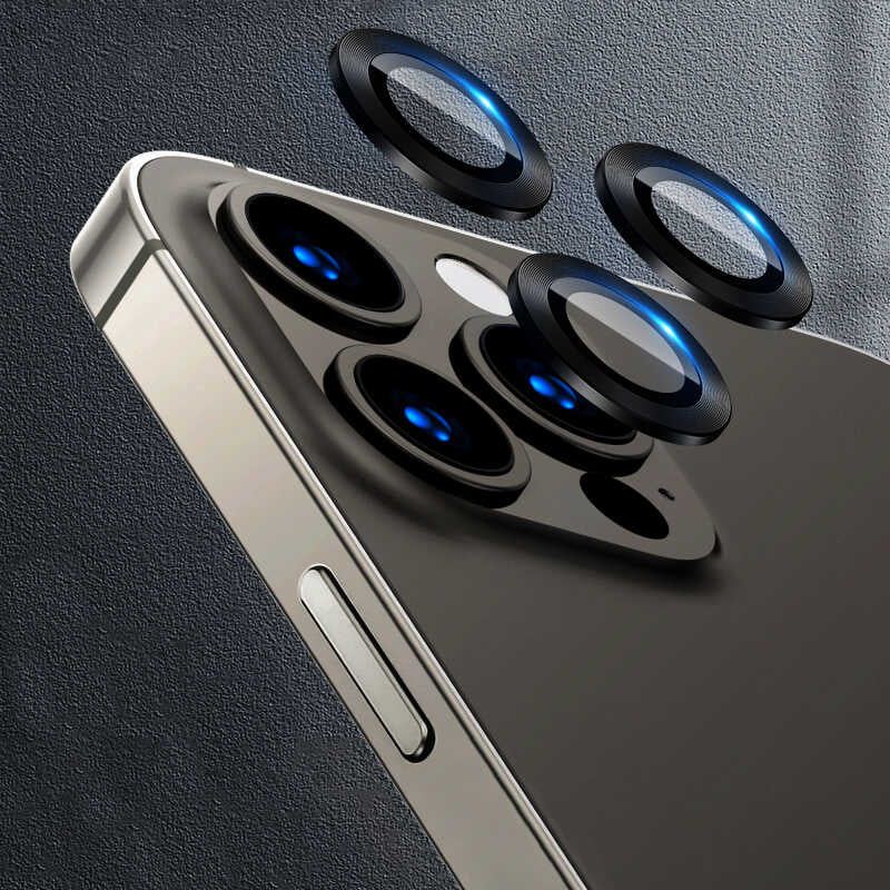 iPhone 11 Pro Uyumlu Mnc Cl-07 Kamera Lens Koruyucu-Siyah