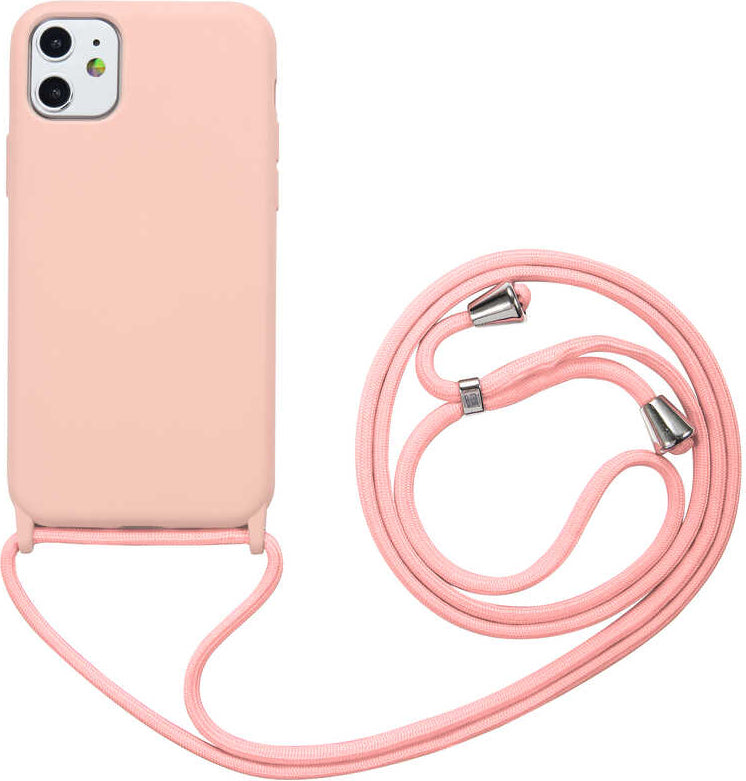 iPhone 11 Kılıf Mnc Ropi Kapak-Pembe Açık