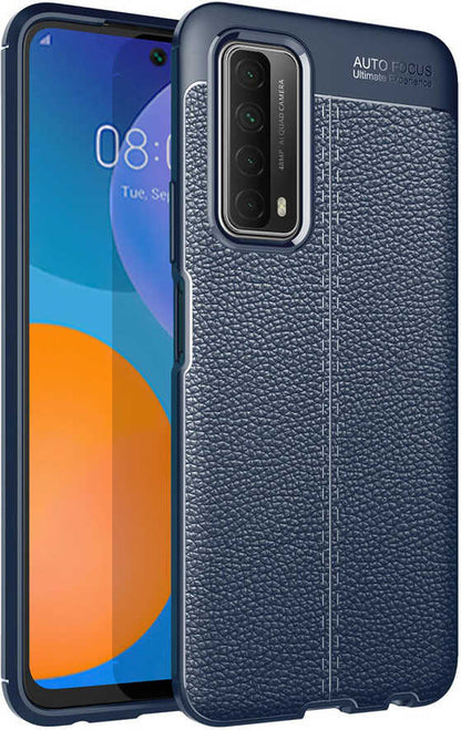 Huawei P Smart 2021 Kılıf Mnc Niss Silikon Kapak-Lacivert