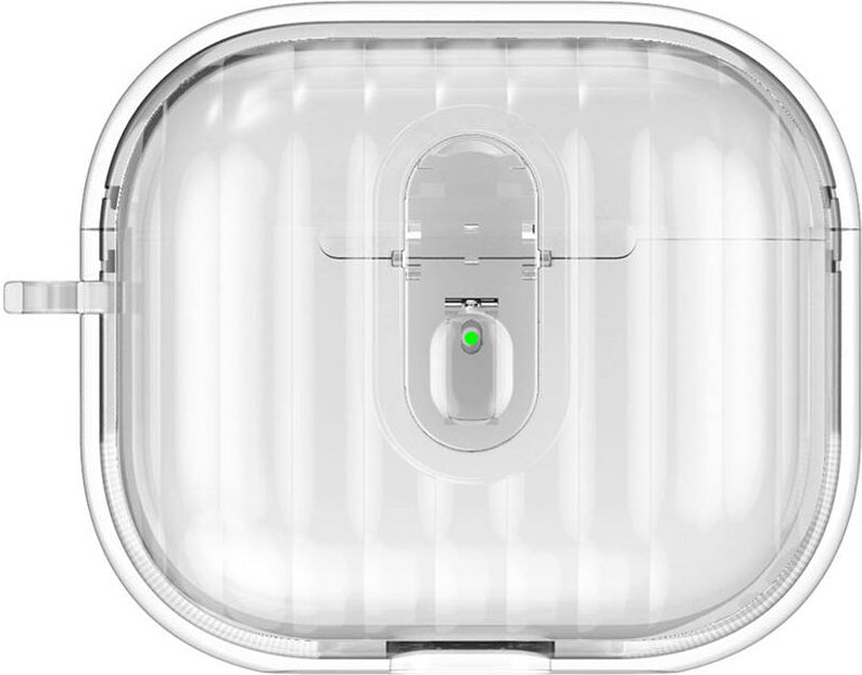 Airpods 4 Kılıf Kenarları Renkli Şeffaf Dilimli Silikon Uyumlu Mnc Airbag 40 Kılıf-Şeffaf