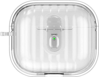 Airpods 4 Kılıf Kenarları Renkli Şeffaf Dilimli Silikon Uyumlu Mnc Airbag 40 Kılıf-Şeffaf