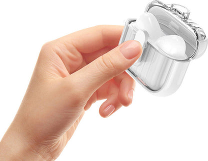Airpods 4 Kılıf Kenarları Renkli Şeffaf Dilimli Silikon Uyumlu Mnc Airbag 40 Kılıf-Şeffaf