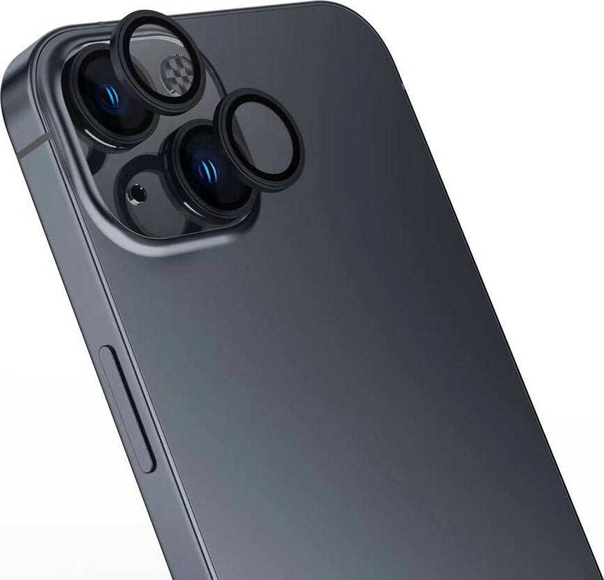 Apple iPhone 16 Plus Mnc Cl-15 Parmak Izi Bırakmayan Anti-Reflective Kamera Lens Koruyucu-Siyah