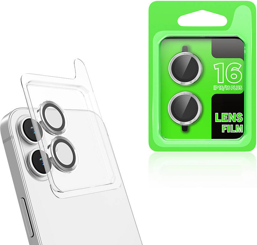 Apple iPhone 16 Plus Mnc Cl-07 Kamera Lens Koruyucu-Gümüş