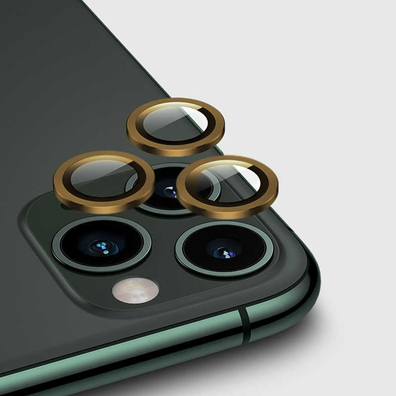 iPhone 12 Pro Uyumlu Mnc Cl-02 Kamera Lens Koruyucu-Gold