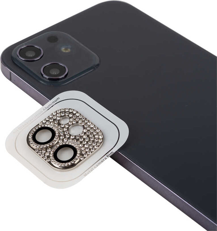 iPhone 12 Mini Uyumlu Mnc Cl-08 Kamera Lens Koruyucu-Gümüş