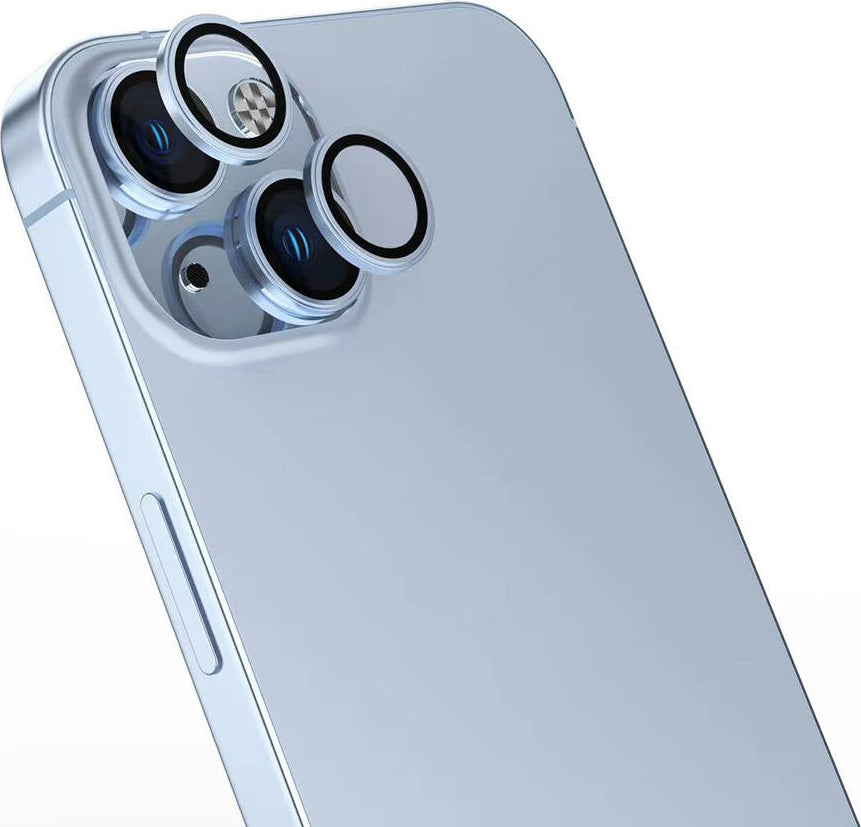 Apple iPhone 16 Mnc Cl-15 Parmak Izi Bırakmayan Anti-Reflective Kamera Lens Koruyucu-Mavi
