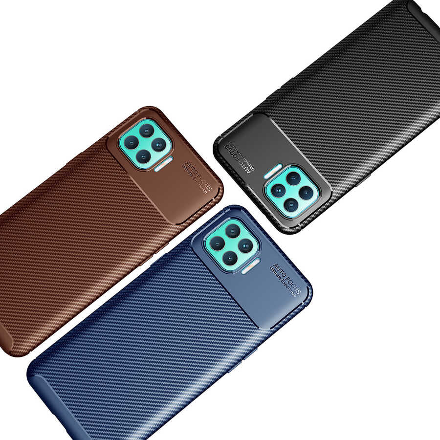 Oppo Reno 4 Lite Kılıf Mnc Negro Silikon Kapak-Siyah