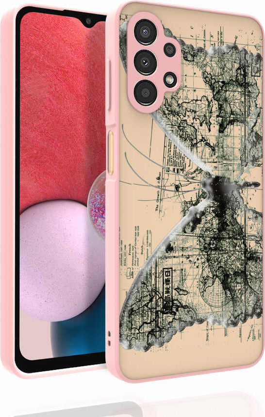 Galaxy A13 4g Kılıf Desenli Kamera Korumalı Parlak Mnc Nora Kapak-No4