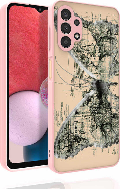 Galaxy A13 4g Kılıf Desenli Kamera Korumalı Parlak Mnc Nora Kapak-No4