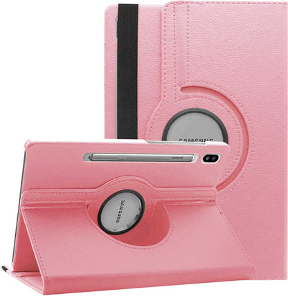 Galaxy Tab S7 Plus T970  Uyumlu Mnc Dönebilen Standlı Kılıf-Pembe
