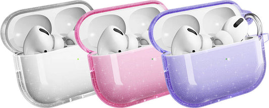 Airpods Pro 2 Uyumlu Mnc Allstar Airbag 32 Parlayan Simli Saydam Renkli Kılıf-Şeffaf