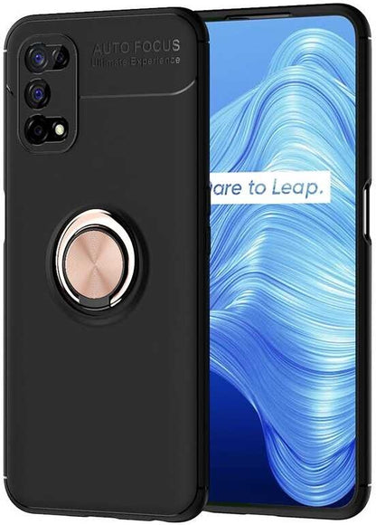 Realme 7 Pro Kılıf Mnc Ravel Silikon Kapak-Siyah-Rose Gold