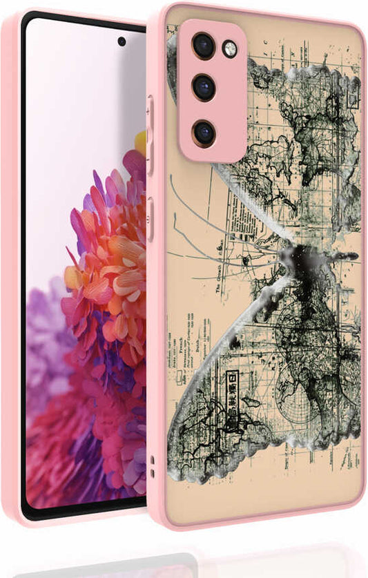 Galaxy S20 Fe Kılıf Desenli Kamera Korumalı Parlak Mnc Nora Kapak-No4