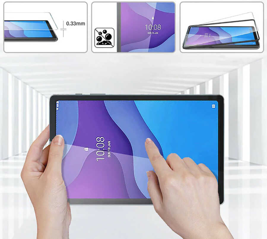 Lenovo M10 TB-X306F Gen.2 Uyumlu Mnc Tablet Temperli Cam Ekran Koruyucu-Renksiz