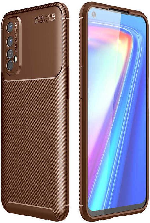 Realme 7 Kılıf Mnc Negro Silikon Kapak-Kahverengi
