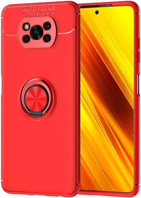 Xiaomi Poco X3 Kılıf Mnc Ravel Silikon Kapak-Kırmızı