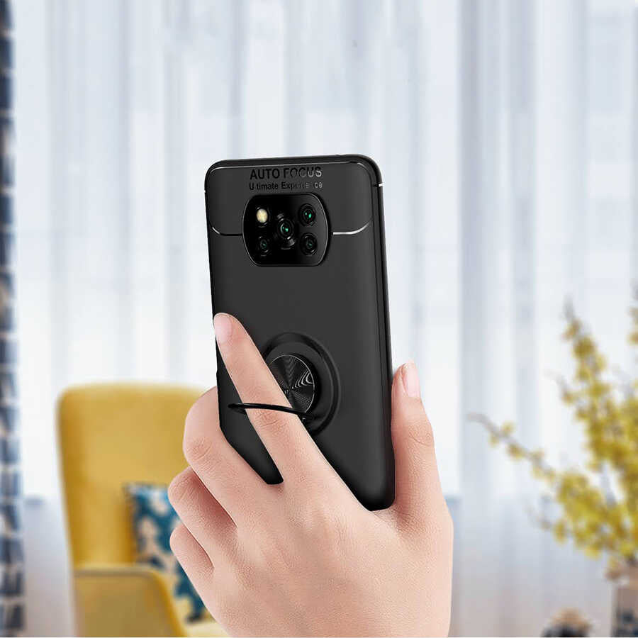Xiaomi Poco X3 Kılıf Mnc Ravel Silikon Kapak-Kırmızı
