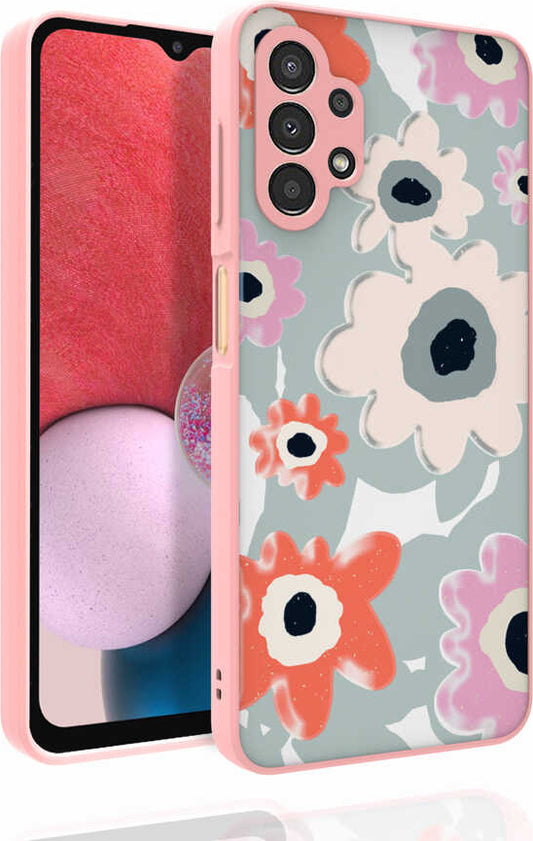 Galaxy A13 4g Kılıf Desenli Kamera Korumalı Parlak Mnc Nora Kapak-No5