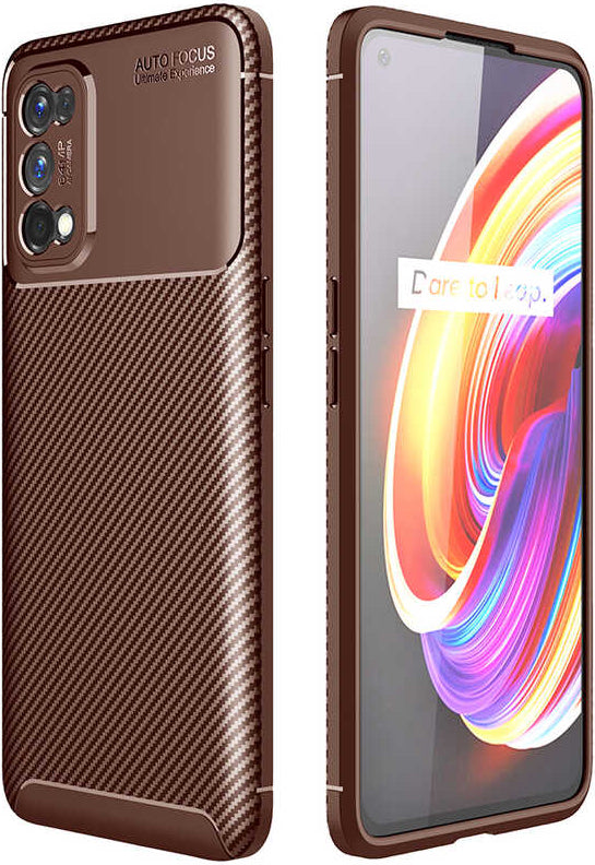 Realme 7 Pro Kılıf Mnc Negro Silikon Kapak-Kahverengi