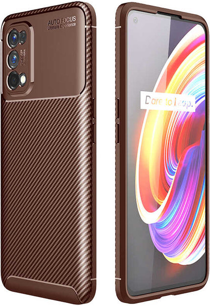 Realme 7 Pro Kılıf Mnc Negro Silikon Kapak-Kahverengi