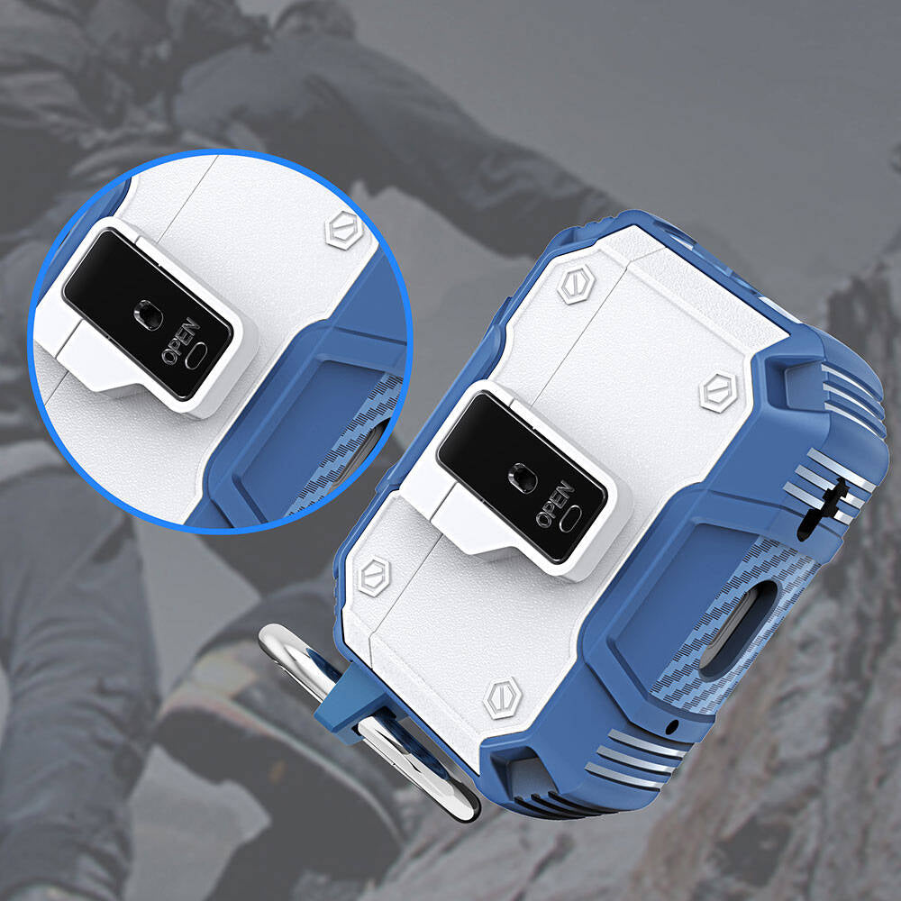 Airpods Pro Uyumlu Mnc Airbag 35 Darbelere Karşı Dayanıklı Düğmeli Kılıf-Siyah