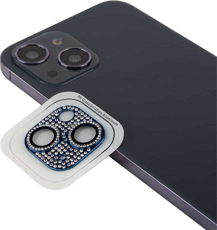 iPhone 13 Mini Uyumlu Mnc Cl-08 Kamera Lens Koruyucu-Mavi