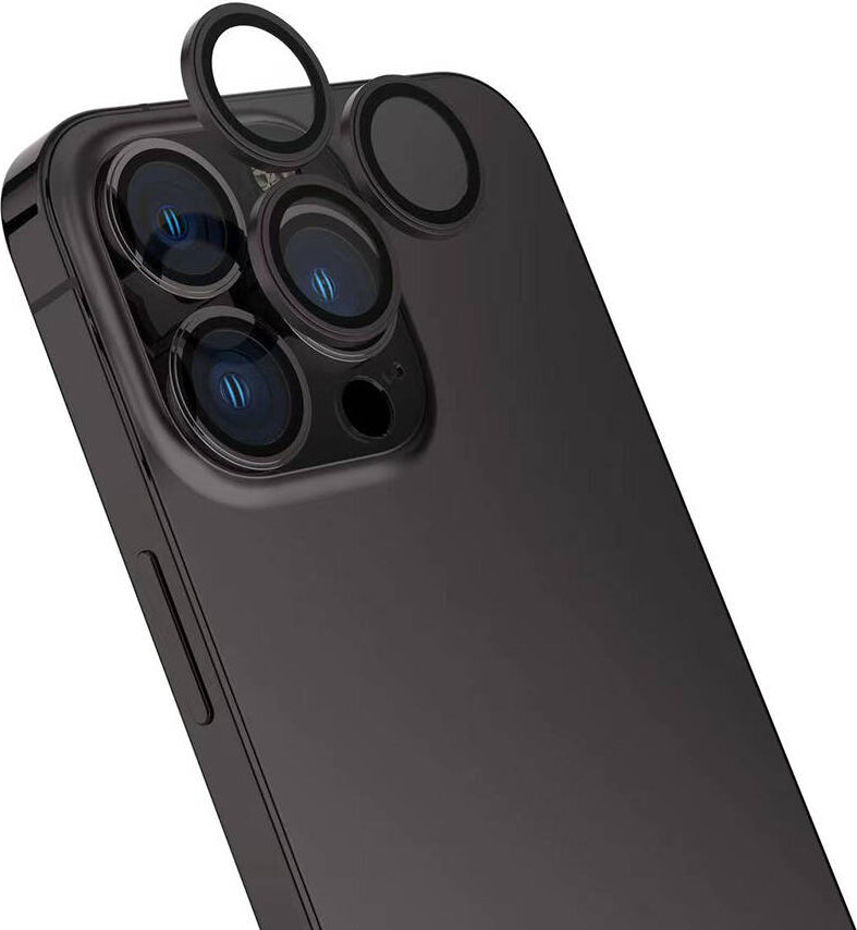 Apple iPhone 16 Pro Mnc Cl-15 Parmak Izi Bırakmayan Anti-Reflective Kamera Lens Koruyucu-Siyah