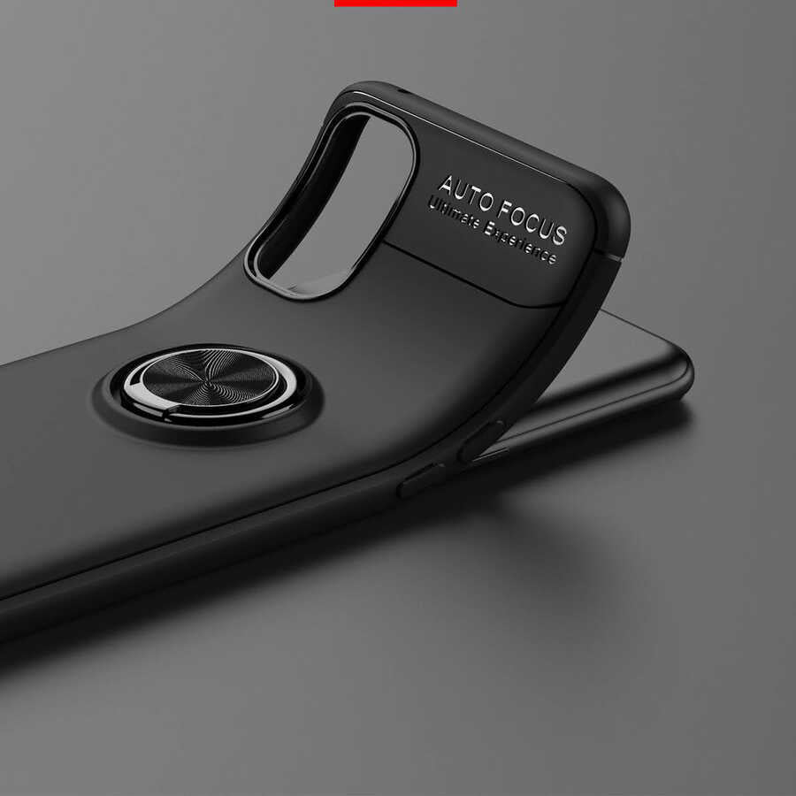 Oppo Reno 4 Kılıf Mnc Ravel Silikon Kapak-Siyah-Rose Gold