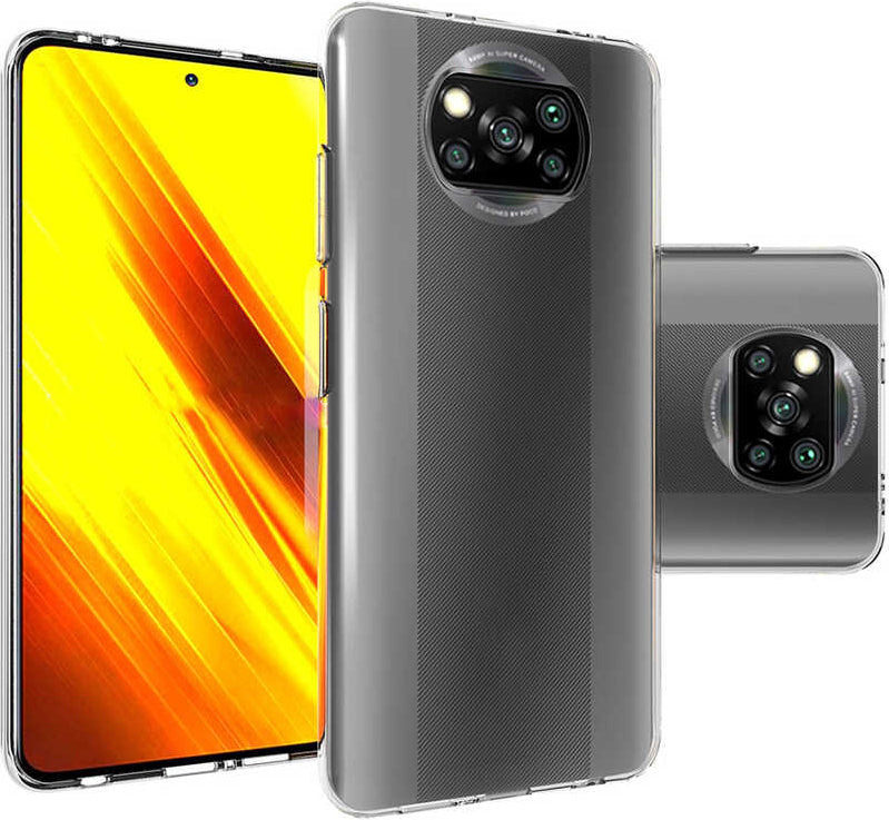 Xiaomi Poco X3 Kılıf Mnc Süper Silikon Kapak-Renksiz
