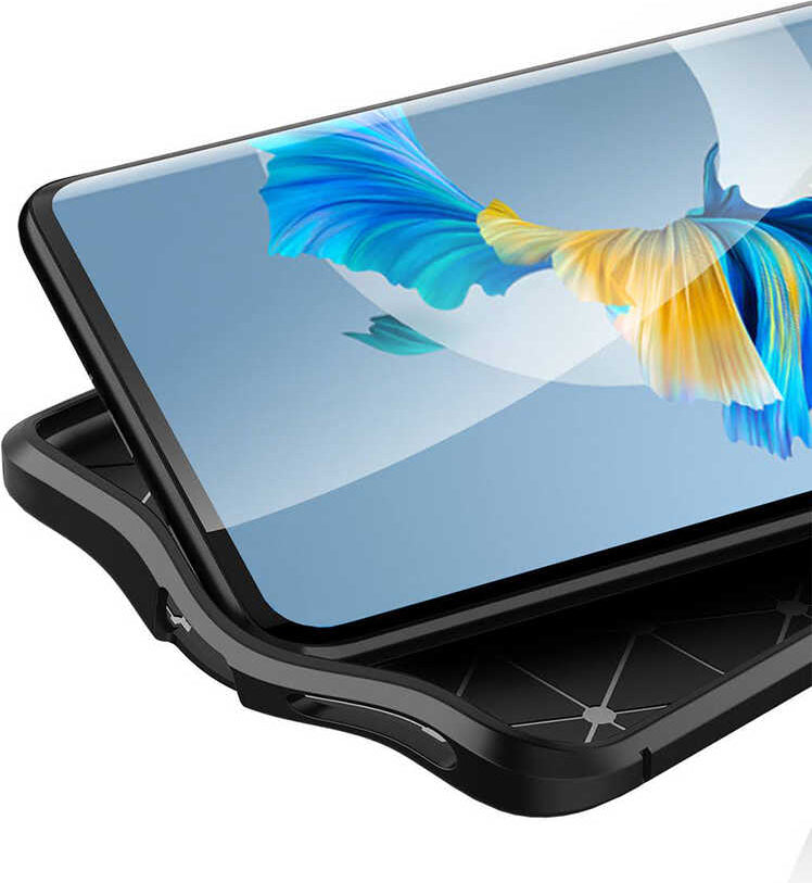 Huawei Mate 40 Pro Kılıf Mnc Niss Silikon Kapak-Siyah
