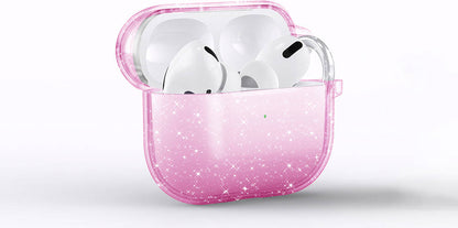 Airpods 3. Nesil Uyumlu Mnc Allstar Airbag 32 Parlayan Simli Saydam Renkli Kılıf-Pembe