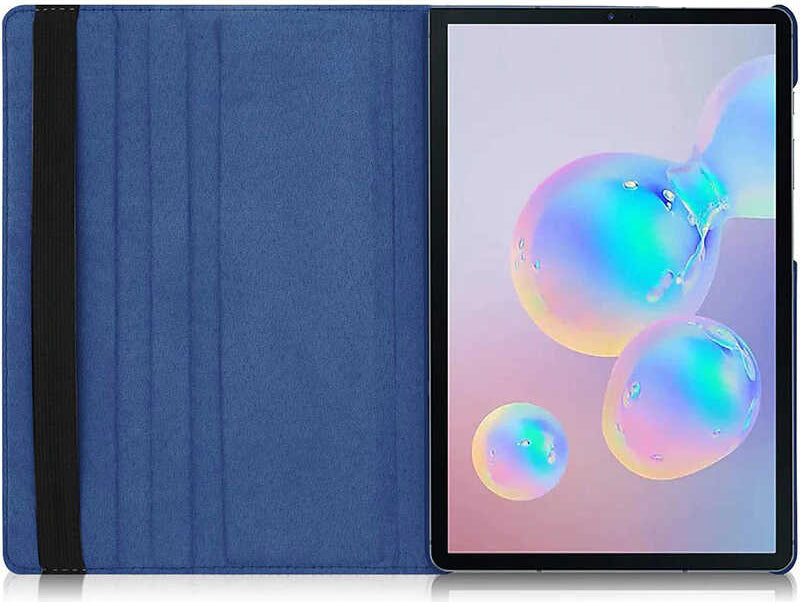 Galaxy Tab S7 Plus T970  Uyumlu Mnc Dönebilen Standlı Kılıf-Mavi