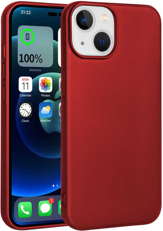 Apple iPhone 14 Plus Kılıf Mnc Premier Silikon Kapak-Kırmızı