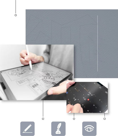 Galaxy Tab S9 Ultra SM-X910 Kağıt Hisli Mat Uyumlu Davin Paper Like Tablet Ekran Koruyucu-Renksiz