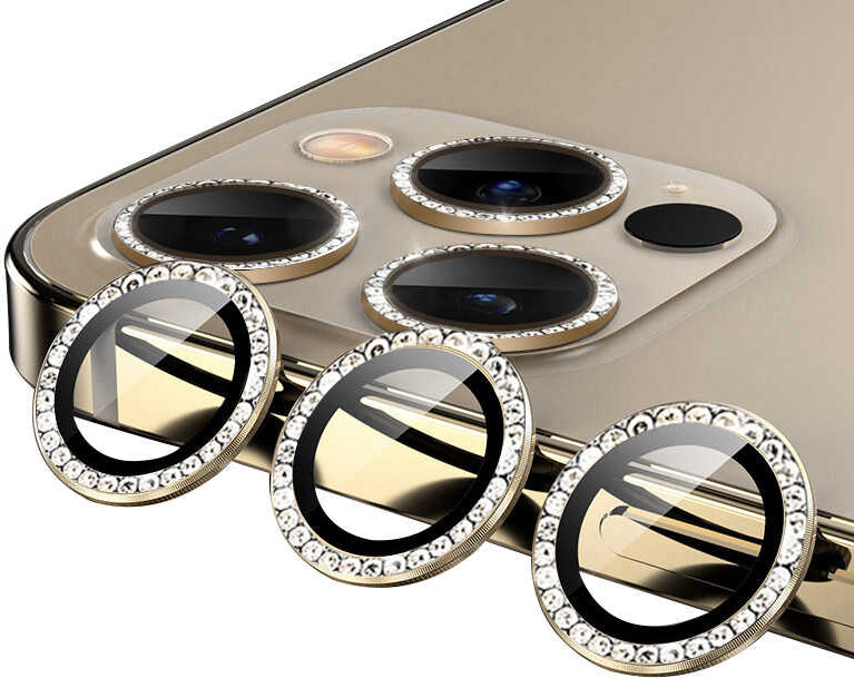 iPhone 11 Pro Uyumlu Mnc Cl-06 Kamera Lens Koruyucu-Gold
