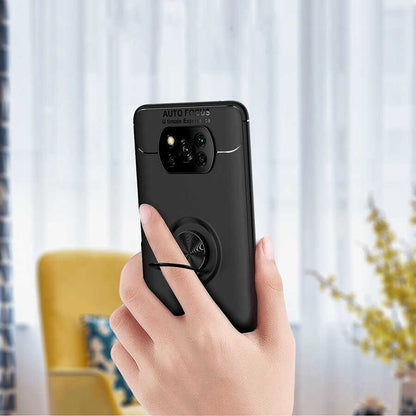 Xiaomi Poco X3 Kılıf Mnc Ravel Silikon Kapak-Siyah