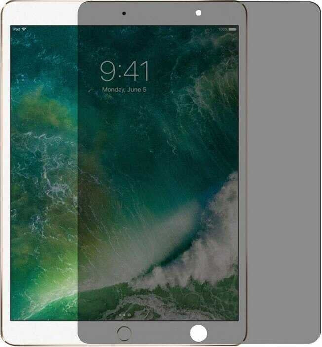 iPad 10.2 2021 (9.nesil) Uyumlu Mnc Tablet Privacy Temperli Cam Ekran Koruyucu-Siyah
