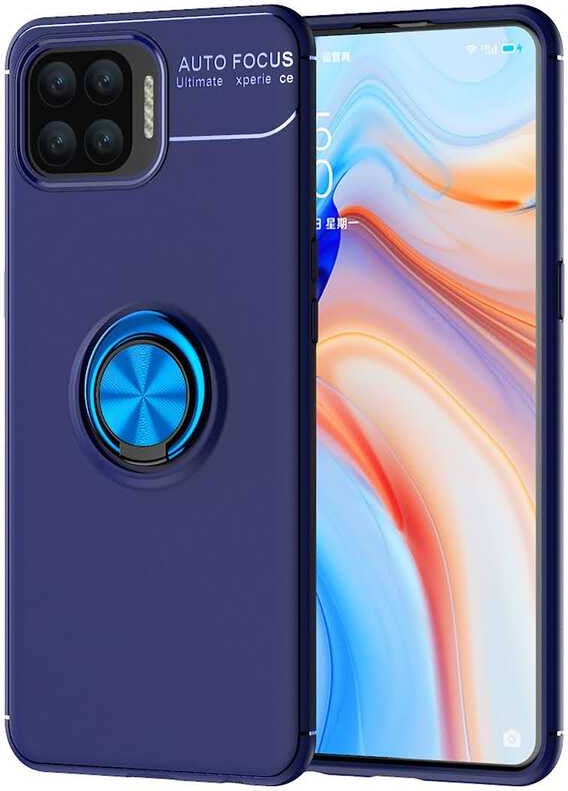Oppo Reno 4 Lite Kılıf Mnc Ravel Silikon Kapak-Mavi