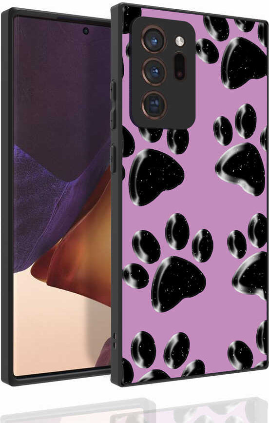 Galaxy Note 20 Ultra Kılıf Desenli Kamera Korumalı Parlak Mnc Nora Kapak-No3