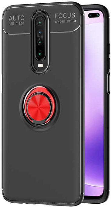Xiaomi Poco X2 Kılıf Mnc Ravel Silikon Kapak-Siyah-Kırmızı