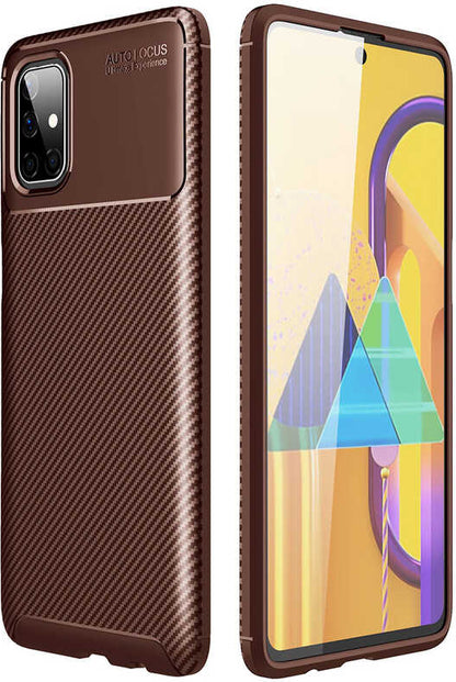 Galaxy M51 Kılıf Mnc Negro Silikon Kapak-Kahverengi