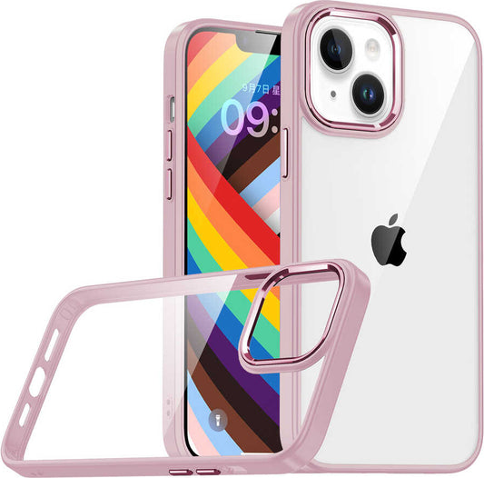 Apple iPhone 14 Kılıf Mnc Flora Kapak-Rose Gold